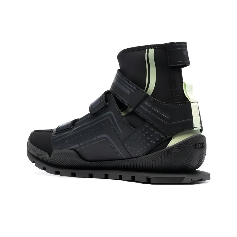 DIESEL High Top Casual Shoes Men's Black-2