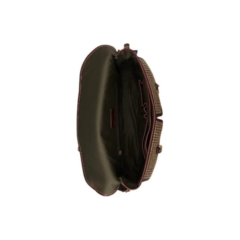 Polo Ralph Lauren Tweed Messenger Bag Shoulder Bag Crossbody Bag Men's Brown-3