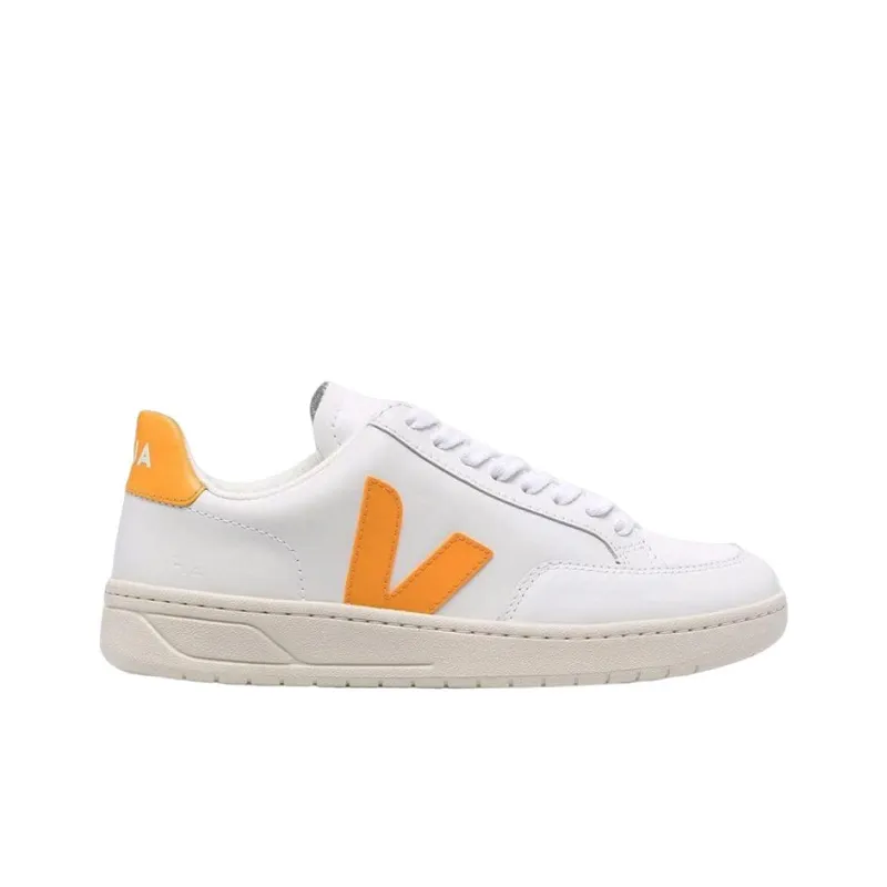 VEJA V 12 Leather White Ouro Women's-1