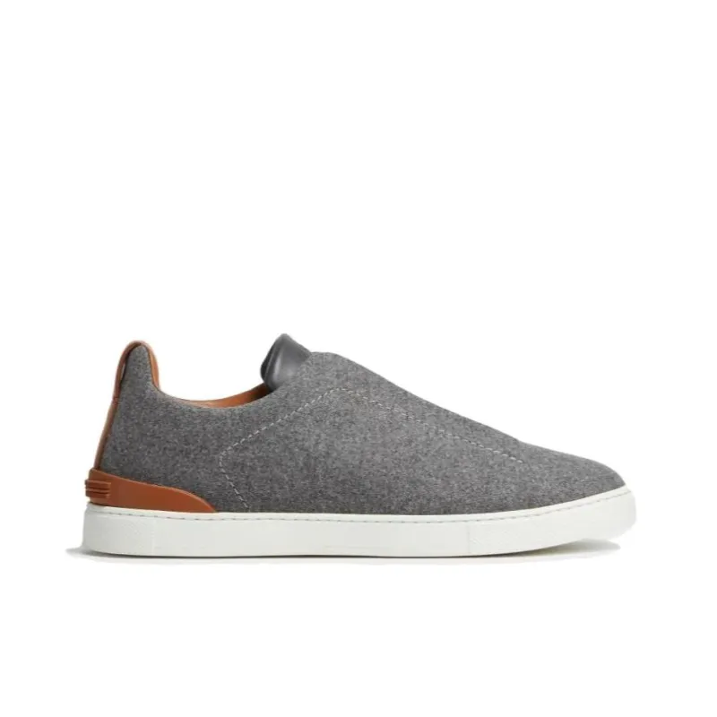 Zegna Triple Stitch Slip-on Sneakers-1