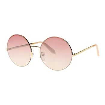 Victoria Beckham Alloy Metal Round Sunglasses Women's Gold
