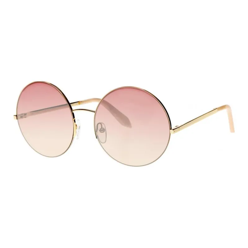 Victoria Beckham Alloy Metal Round Sunglasses Women's Gold-0