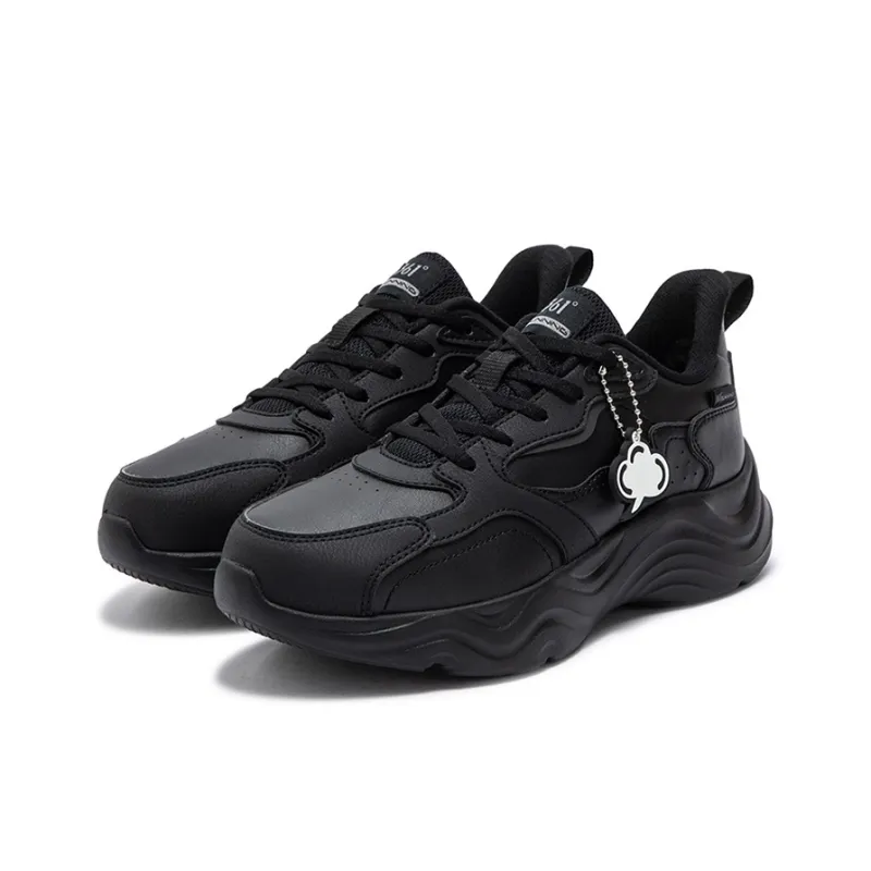 361° Linglong Series Anti Slip And Wear Resistant Warm Low Top Casual Running Shoes Women's Black-2