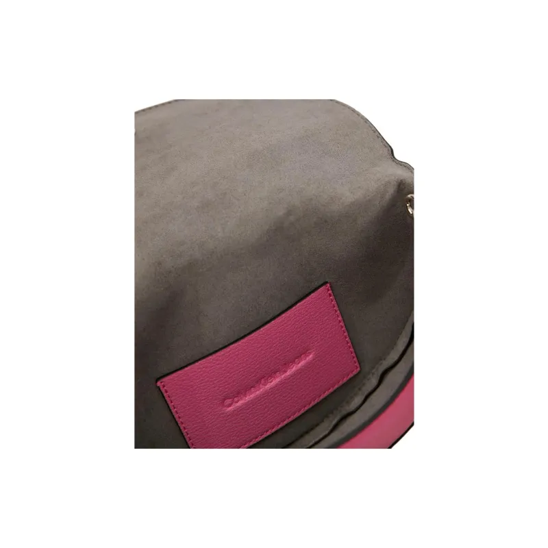 CALVIN KLEIN Artificial Leather Saddle Bag Shoulder Bag Crossbody Bag Women's Pink-4