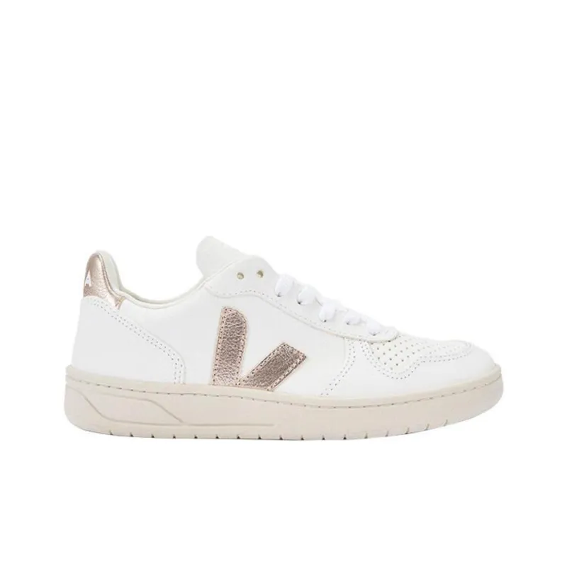 VEJA V10 Metallic Leather Sneakers-1