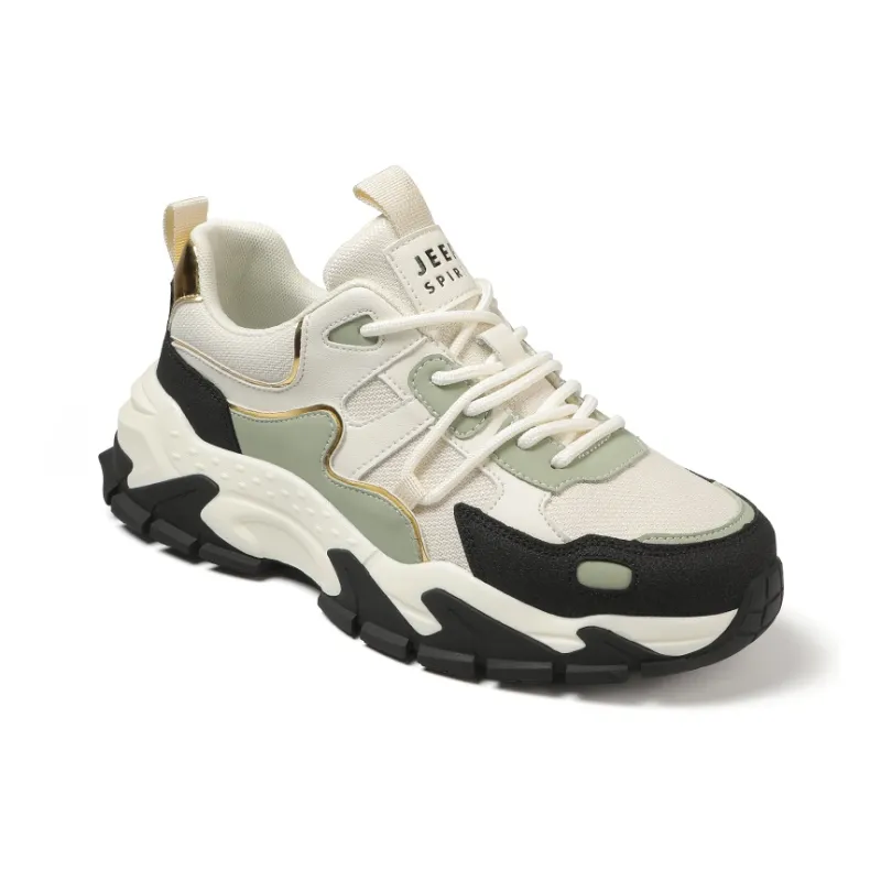 JEEP SPIRIT Chunky Sneakers Men Low Top Shuffleboard White-3