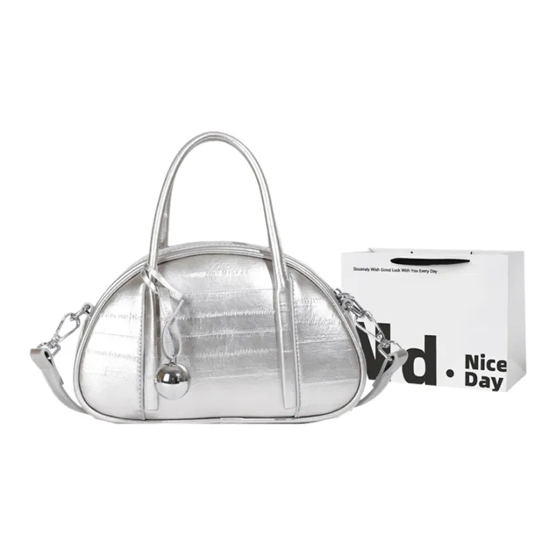 SWIMADE PU Crossbody Handbag Women's White/Silver/Black-4