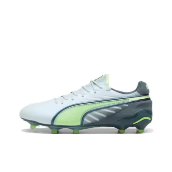PUMA King Ultimate Anti Slip Wear Resistant Soccer Shoes Unisex White Gray
