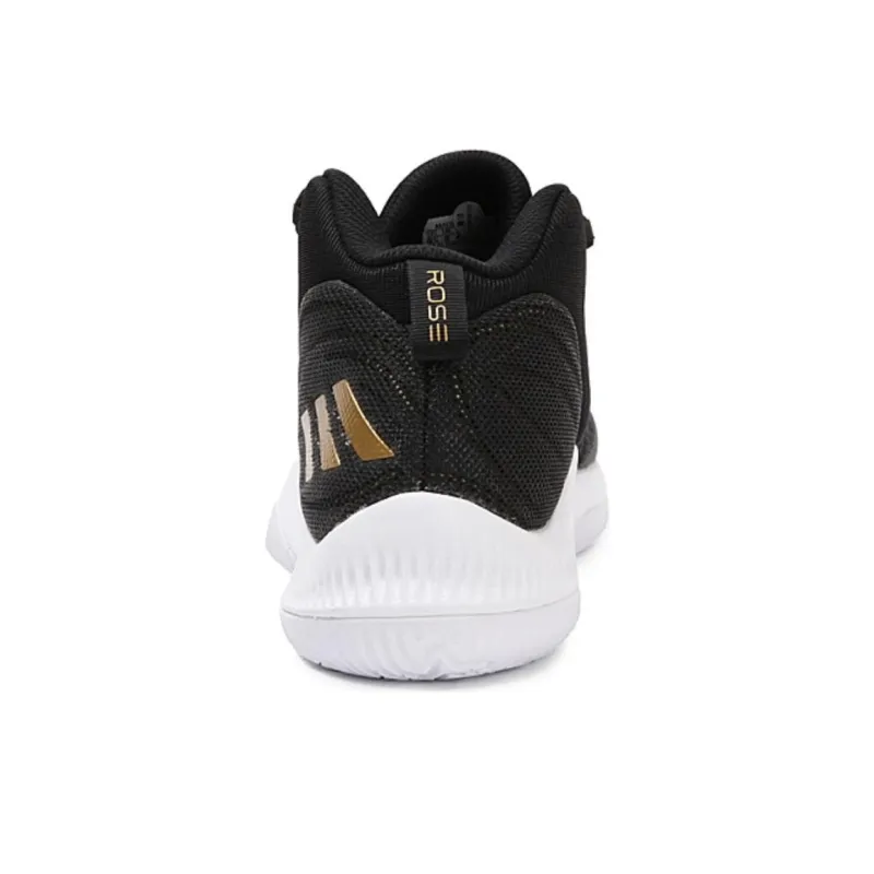 Adidas D Rose Dominate Anti-Slip Wear-Resistant Mid-Top Basketball Shoes Men's Black-4