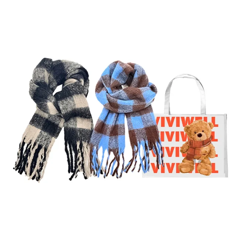 VIVIWELL Knit Scarves Unisex-18