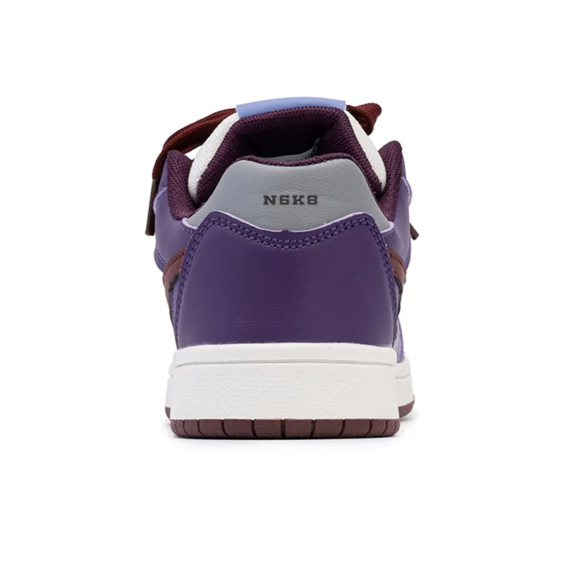 N6K8 Anti Slip Wear Resistant Low Top Skateboard Shoes Unisex Night Purple-3