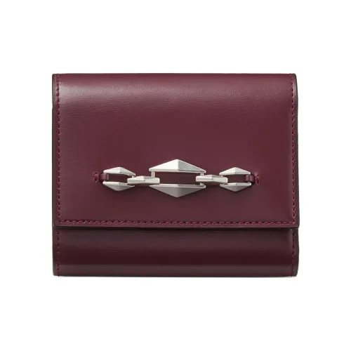 Jimmy Choo Calfskin Wallet Women's Pomegranate Red