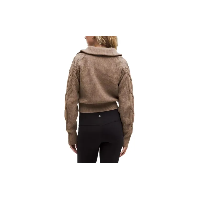 Lululemon Cable Knit Oversized Half Zip Knitwear Women's-3