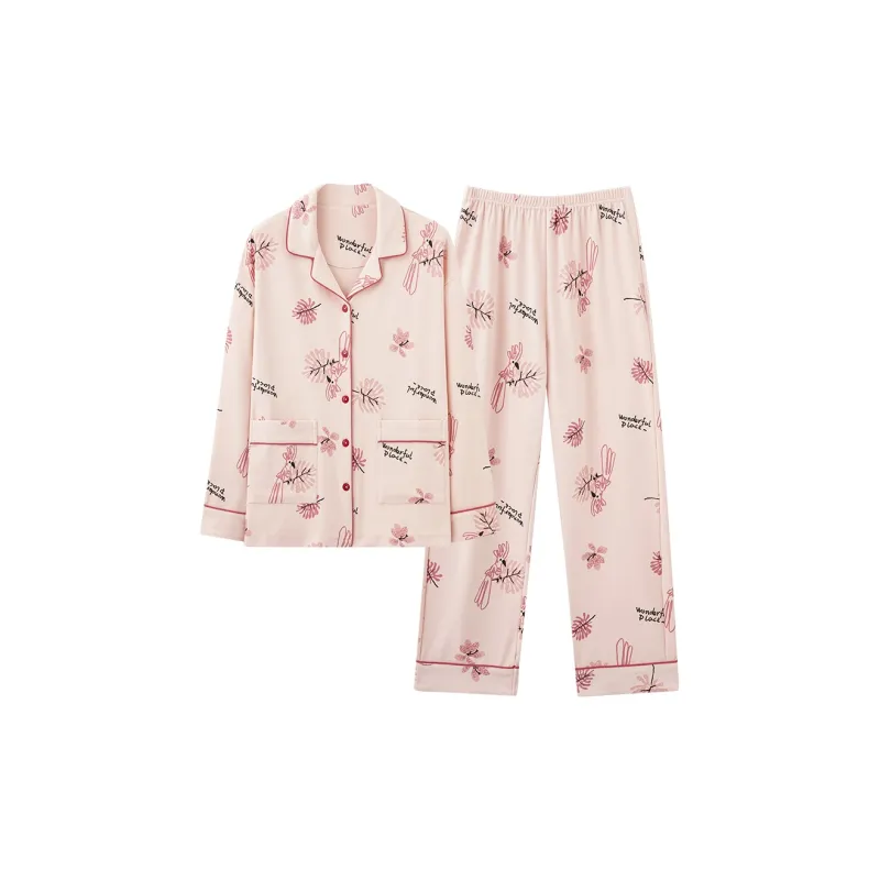 MIIOW Pajama Set Women's Light Pink-0