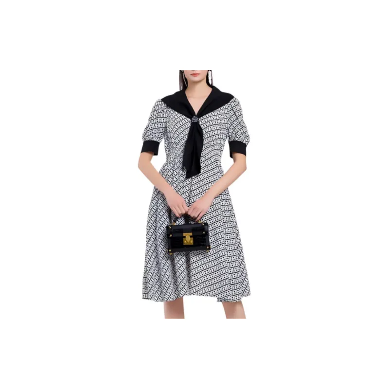BESIONIA SS22 Short Sleeved Dresses Women's Black-1