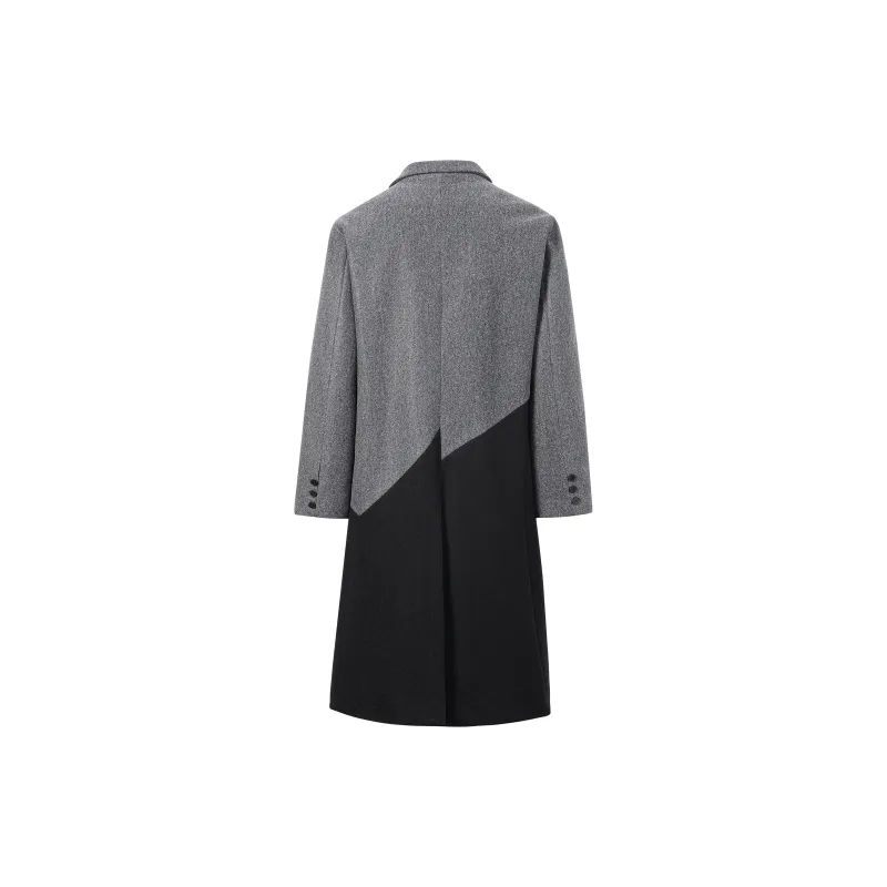 LA'T.WEEKEND Coats Unisex Gray Top And Black Bottom-1