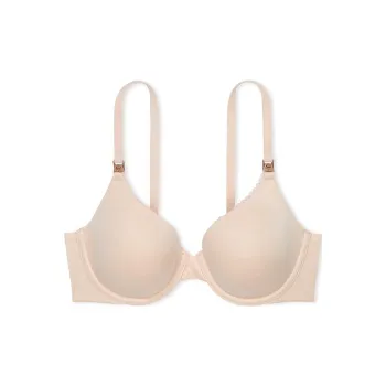 Victoria's Secret Body By Victoria Lightly Lined Full-Coverage Lace-Trim/M Bra Women's Almond Candy