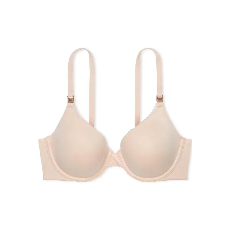 Victoria's Secret Body By Victoria Lightly Lined Full-Coverage Lace-Trim/M Bra Women's Almond Candy-0