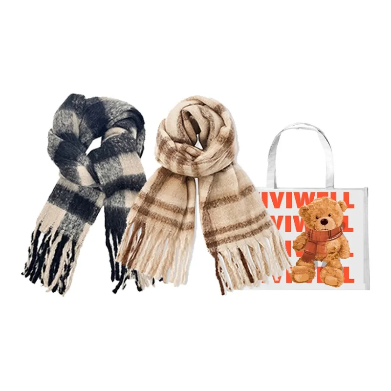 VIVIWELL Knit Scarves Unisex-26