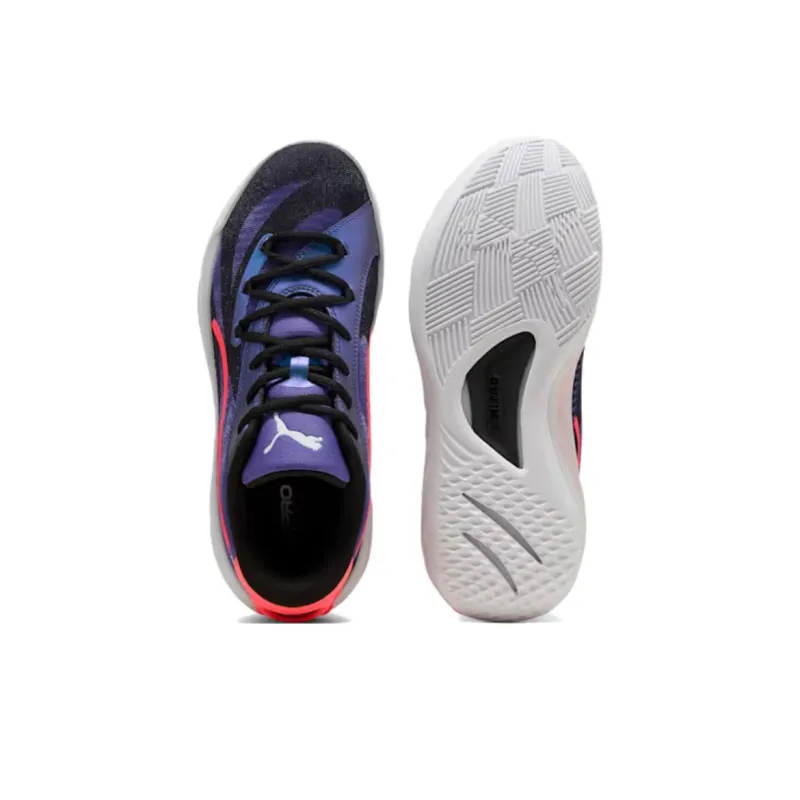 PUMA All Pro Nitro Anti Slip Wear Resistant Low Top Basketball Shoes Men's Purple-3