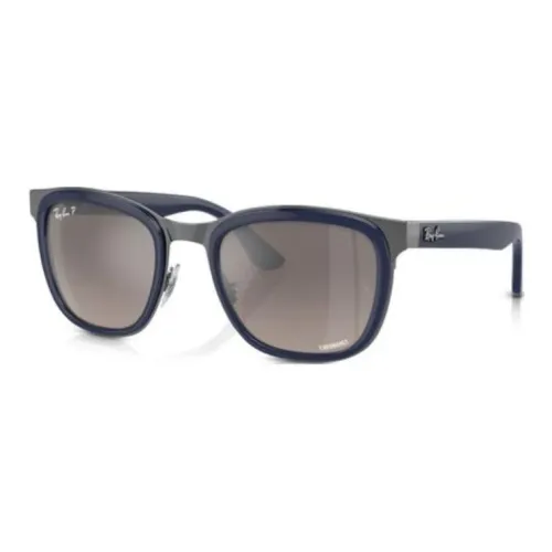RayBan Metal Square Sunglasses Men's Blue