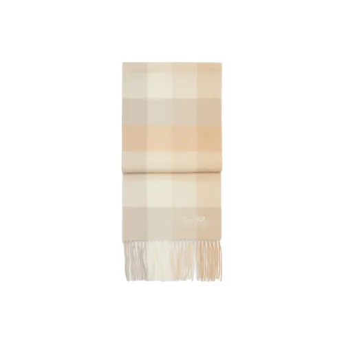COACH Wool Knit Scarves Unisex Beige