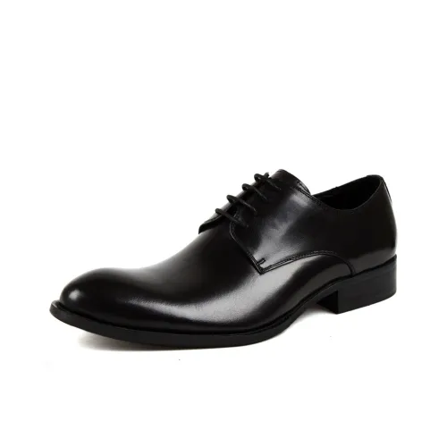 Devanro Dress Shoes Men Low Top Black