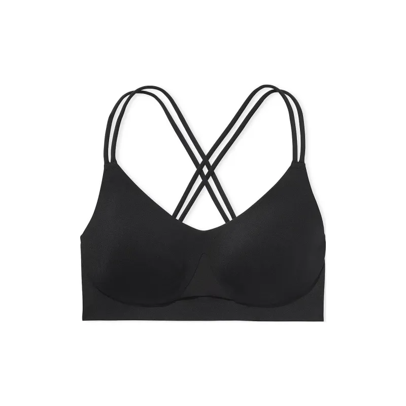 Victoria's Secret VSX VSX Elevate Strappy-Comfort Sports Bra /Black Bra Women's Black-0