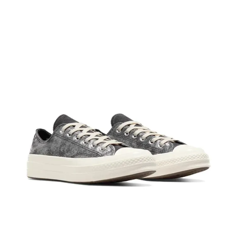 Chuck 70 Converse Low 'Suede Shimmer Vamp Pyre Black' Women's-2