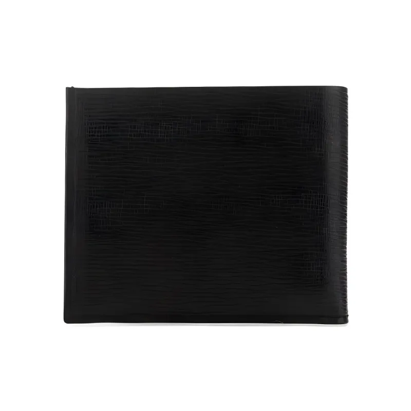 FERRAGAMO Cow Leather Coin Purse Wallet Men's Black Red-2