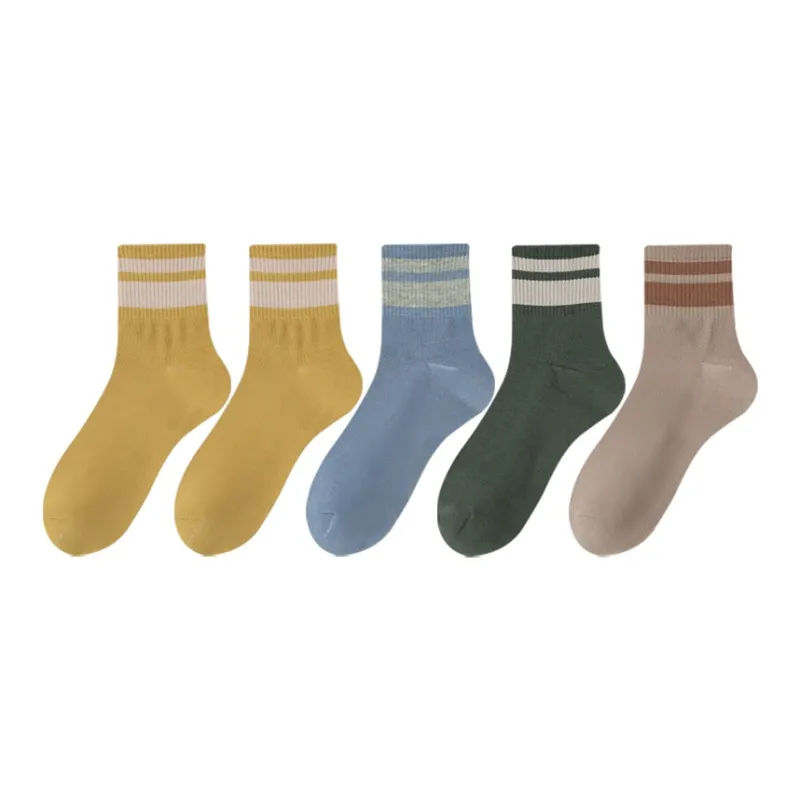 Mulong Family Mid Calf Socks Men's 8 Pack Mixed Color-25