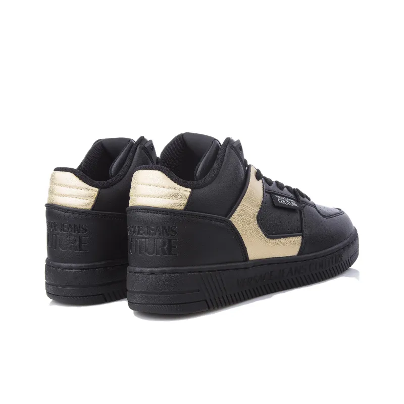 VERSACE JEANS Couture Versace Stylish Skateboarding Shoes Women's Black Gold-3