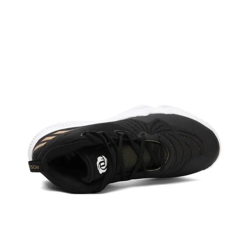 Adidas D Rose Dominate Anti-Slip Wear-Resistant Mid-Top Basketball Shoes Men's Black-3