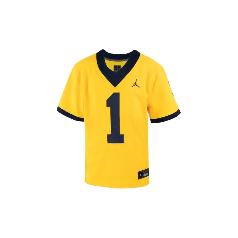 Jordan Michigan Wolverines Soccer Jerseys Men Yellow-2