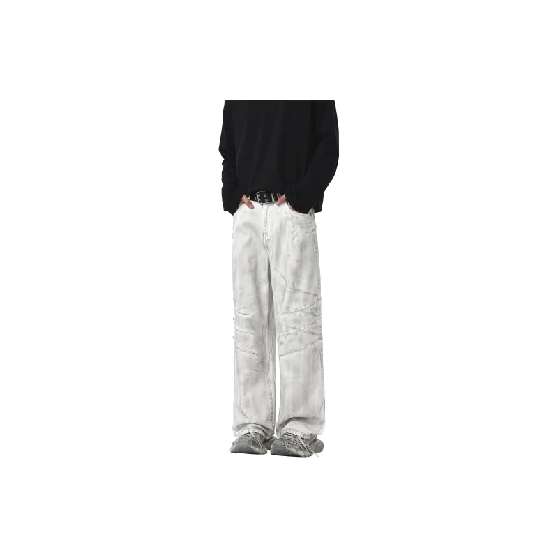 FUERZA Jeans Unisex White-3