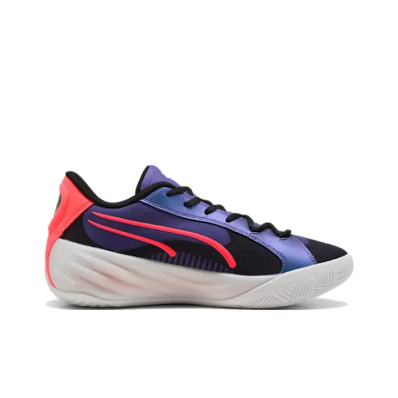PUMA All Pro Nitro Anti Slip Wear Resistant Low Top Basketball Shoes Men's Purple-1