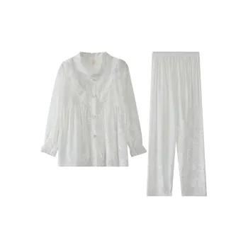 WANANNI Pajama Set Women's Apricot Blossom White