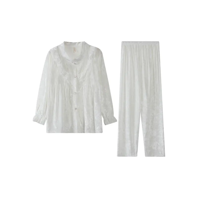 WANANNI Pajama Set Women's Apricot Blossom White-0