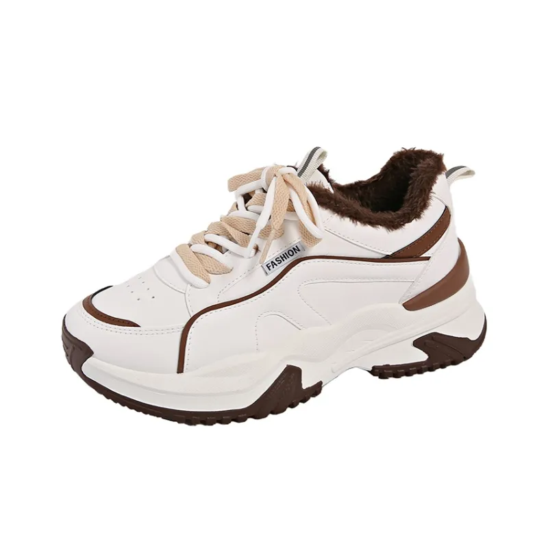 M.M Party Cushioned Wear Resistant Warm Low Top Chunky Sneakers Women's-3