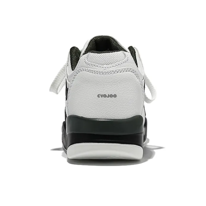 CVOJOO Gift Box Set Puffy Shoes Height Increasing Low-Top Skateboard Shoes Unisex White Army Green-4