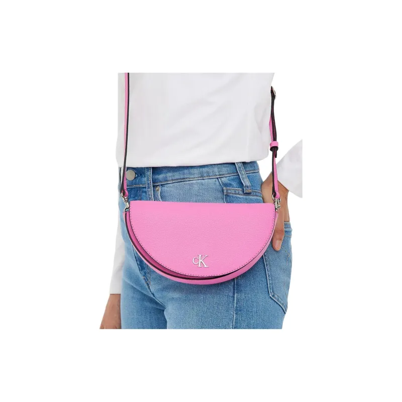 CALVIN KLEIN Artificial Leather Saddle Bag Shoulder Bag Crossbody Bag Women's Pink-2