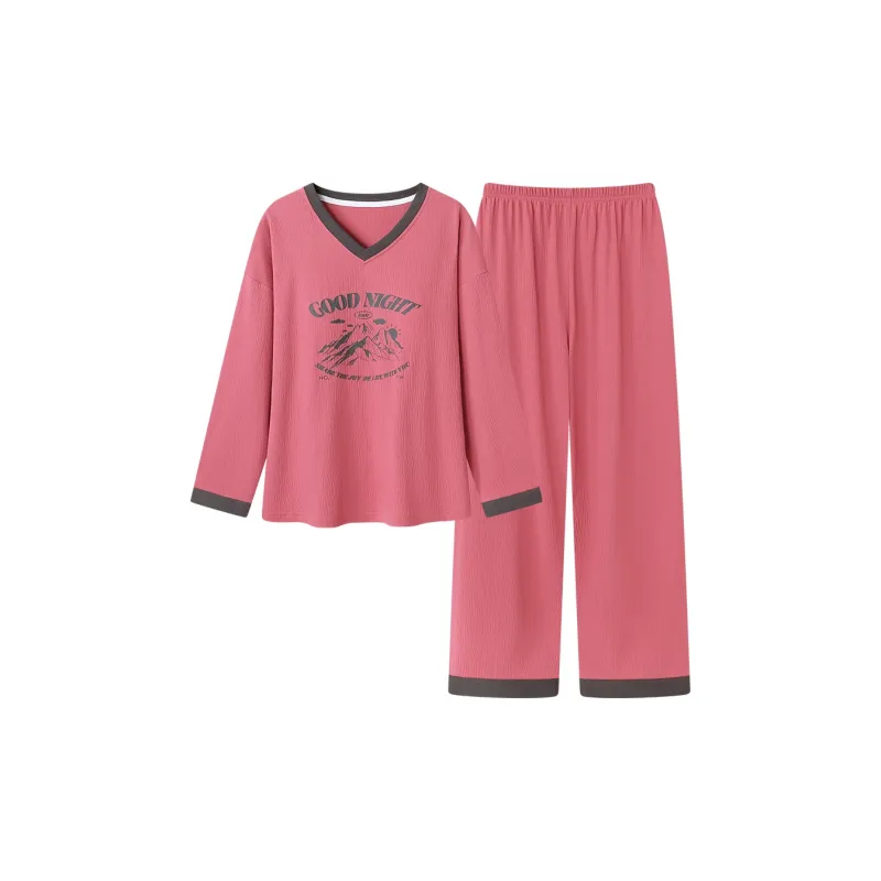 Follow The United States Pajama Set Women's Pink-0