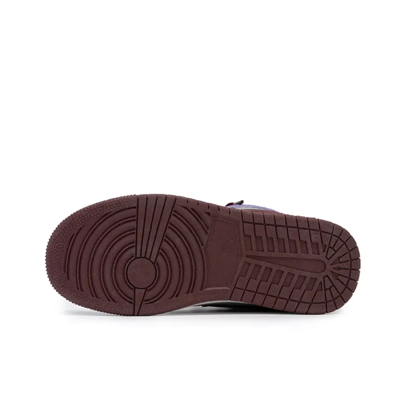 N6K8 Anti Slip Wear Resistant Low Top Skateboard Shoes Unisex Night Purple-5