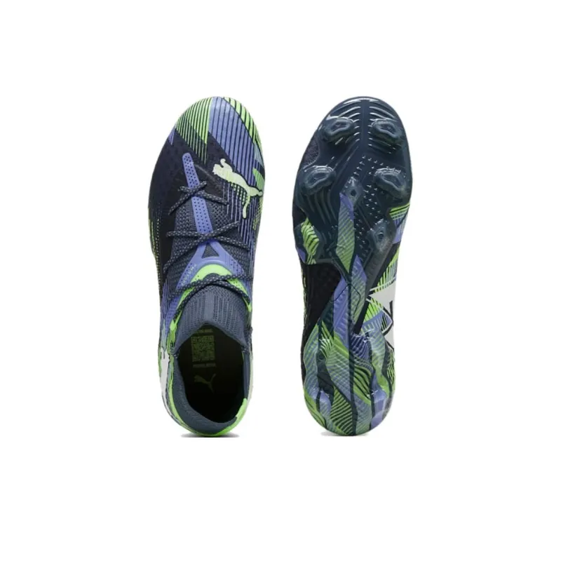 PUMA FUTURE 7 ULTIMATE Soccer Shoes Women's Low Top Dark Gray/Purple/Green/White-3