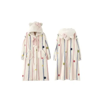 MIOJUER Pajama Robe Winter Women's Pink