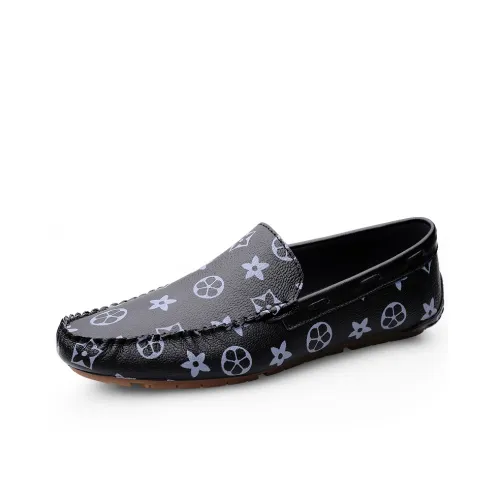 KUPE Loafers Men Black/White/Brown