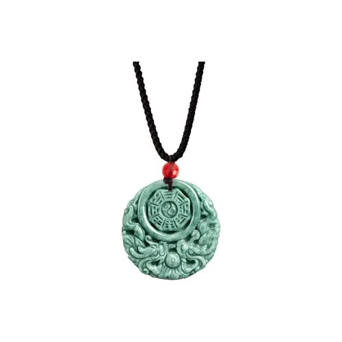HUISHI Bean Type Jadeite Necklaces Unisex