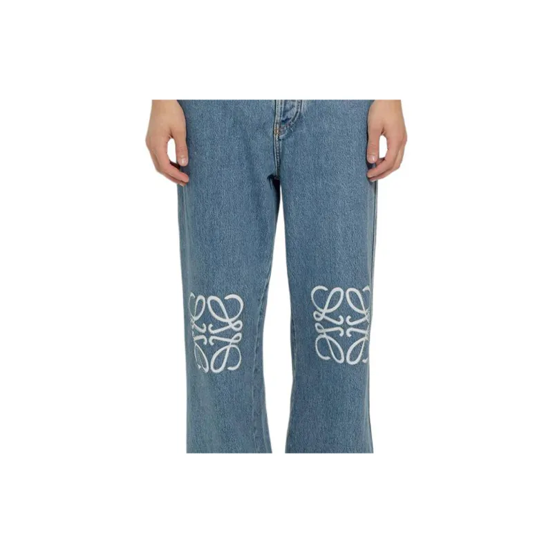 LOEWE Anagram Baggy Jeans In Denim-5