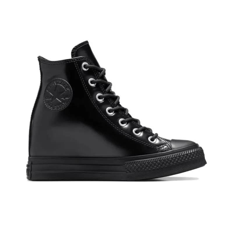 Converse Women's Chuck Taylor All Star Wedge Platform High 'Triple Black' Women's-1