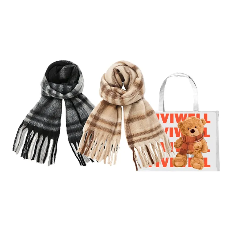VIVIWELL Knit Scarves Unisex-32